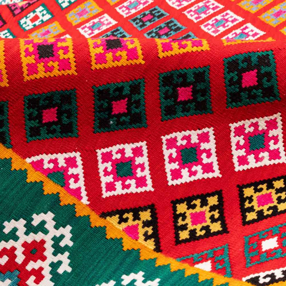 Persian Wool Kilim Rug Handwoven in Fars Traditional Bahador