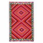 Persian Wool Kilim Rug Handwoven in Fars Traditional Bahador