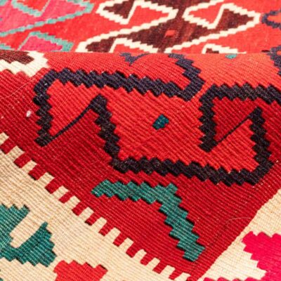 Persian Wool Kilim Rug Handwoven in Fars Traditional Elsaa