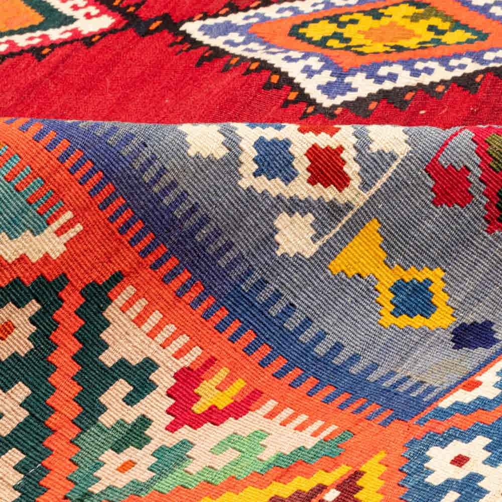 Persian Wool Kilim Rug Handwoven in Fars Traditional Nazli