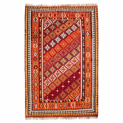Persian Wool Kilim Rug Handwoven in Fars Traditional Shahin