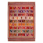 Persian Wool Kilim Rug Handwoven in Fars Traditional Takin