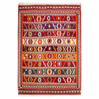 Persian Wool Kilim Rug Handwoven in Fars Traditional Takin
