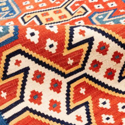Persian Wool Kilim Rug Handwoven in Fars Traditional Tarlan