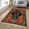 Authentic Persian Silk Carpet Hand-Knotted in Khorasan Lacahak Toranj