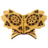 Foldable Wooden Quran Rehal Stand Holder with Floral Pattern
