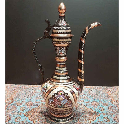 Persian Copper Rosewater Sprinkler – Minakari Enameled Hana