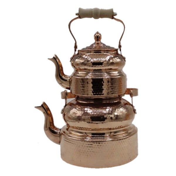 Persian Copper Double Teapot Durable and Hammered Homa