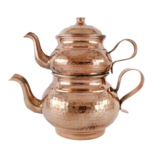 Iranian Hammered Copper Kettle & Teapot Model Rayan