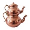 Persian Copper Double Teapot Durable and Hammered Sadaf