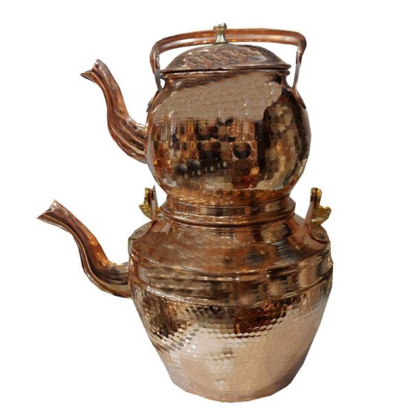 Persian Copper Double Teapot Durable and Hammered Zarin