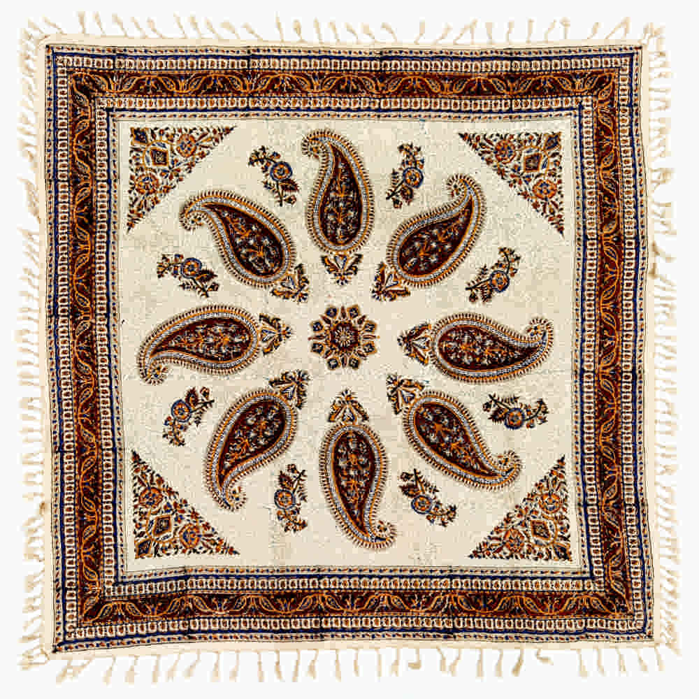 Iranian Tablecloth: Isfahan's Traditional Kalamkari Block Print Bina