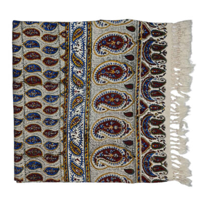 Iranian Tablecloth: Isfahan’s Traditional Kalamkari Block Print Elegance Paisley
