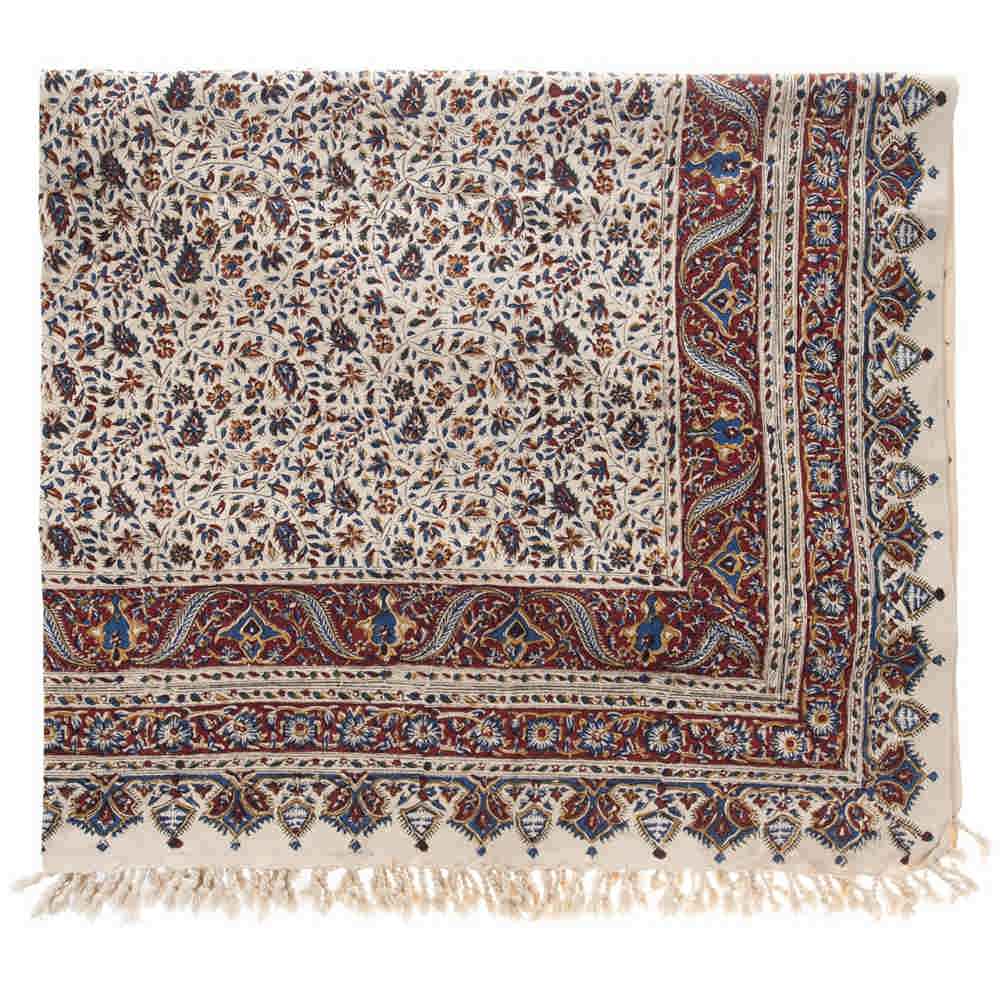 Iranian Tablecloth: Isfahan's Traditional Kalamkari Block Print Hoora
