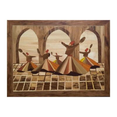 Marquetry Wood Inlay Art – Sama Dancing