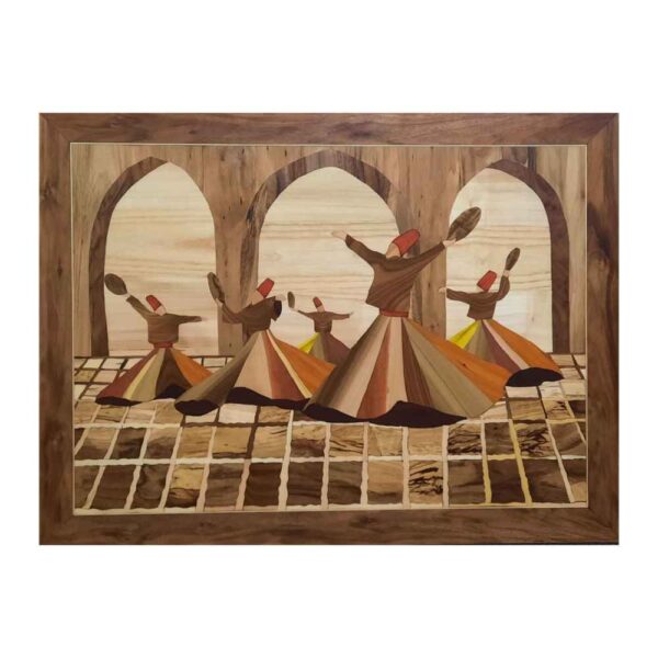 Iranian Marquetry Wall Hanging Art Model Sama