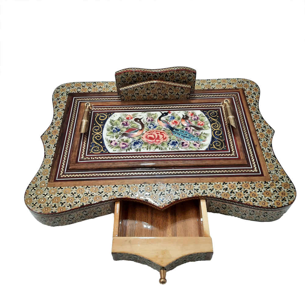 Sahar Edition – Persian Khatamkari Wooden Pen Holder for Office