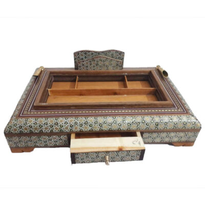 Sana Pattern – Intricately Crafted Persian Wooden Pen Holder for Desk