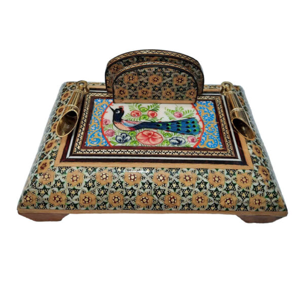 Wooden Pen Container – Tavoos Design in Khatamkari Art