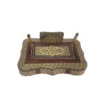 Handcrafted Persian Wooden Pen Holder for Desk – Elegance Khatamkari Art, Toranj