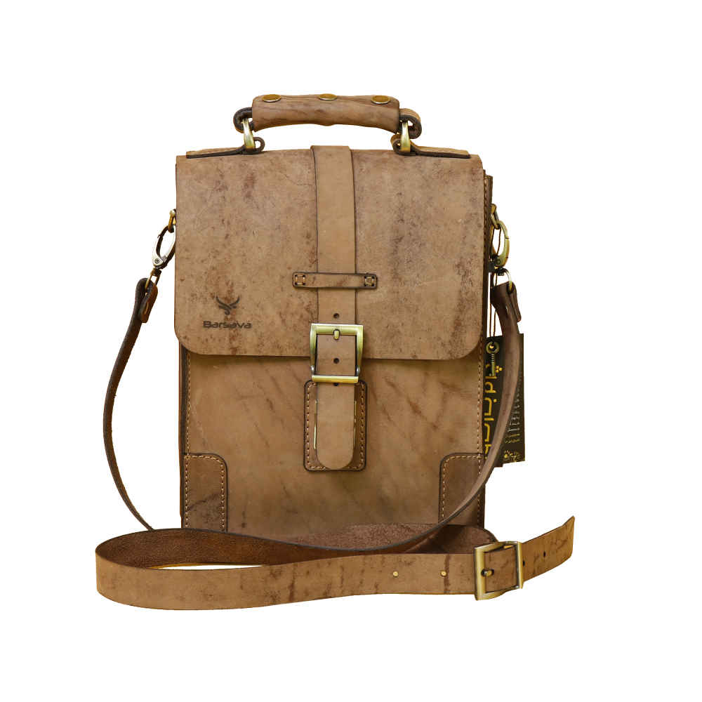 Luxurious Leather Messenger Shoulder Bag - Handcrafted Model Barad