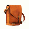 Luxurious Handcrafted Leather Crossbody Bag - Honey Edition