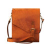 Luxurious Handcrafted Leather Crossbody Bag - Honey Edition