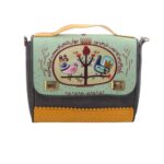 Persian Leather Crossbody Shoulder Bag – Laleh, Handcrafted Elegance