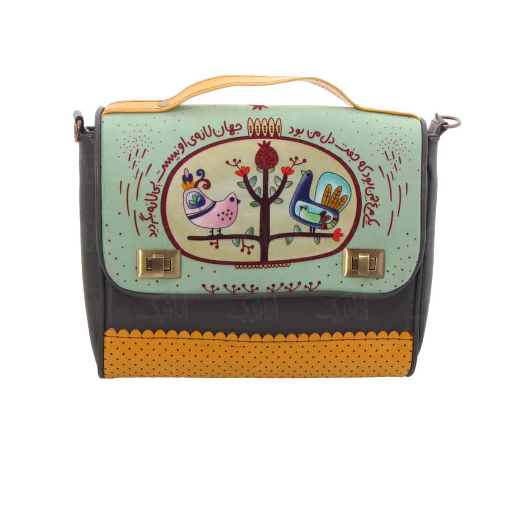 Persian Leather Crossbody Shoulder Bag – Laleh, Handcrafted Elegance