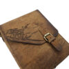 Luxurious Handcrafted Leather Crossbody Bag - Persian Poem Design