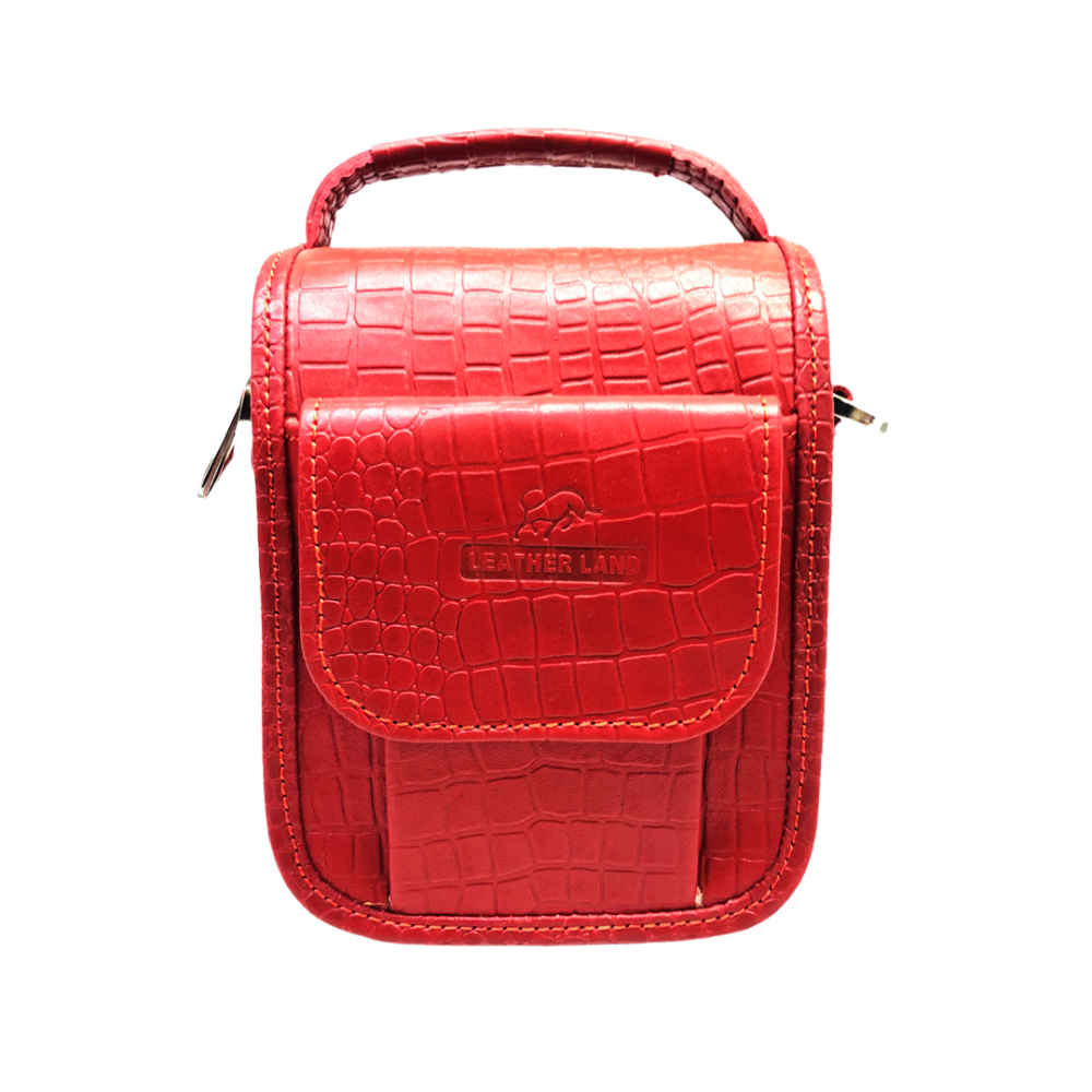Luxurious Leather Messenger Shoulder Bag - Handcrafted Model Sorkh