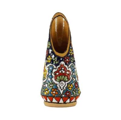 Handcrafted Persian Pottery Pen Holder for Desk – Minakari Enameled, Bita
