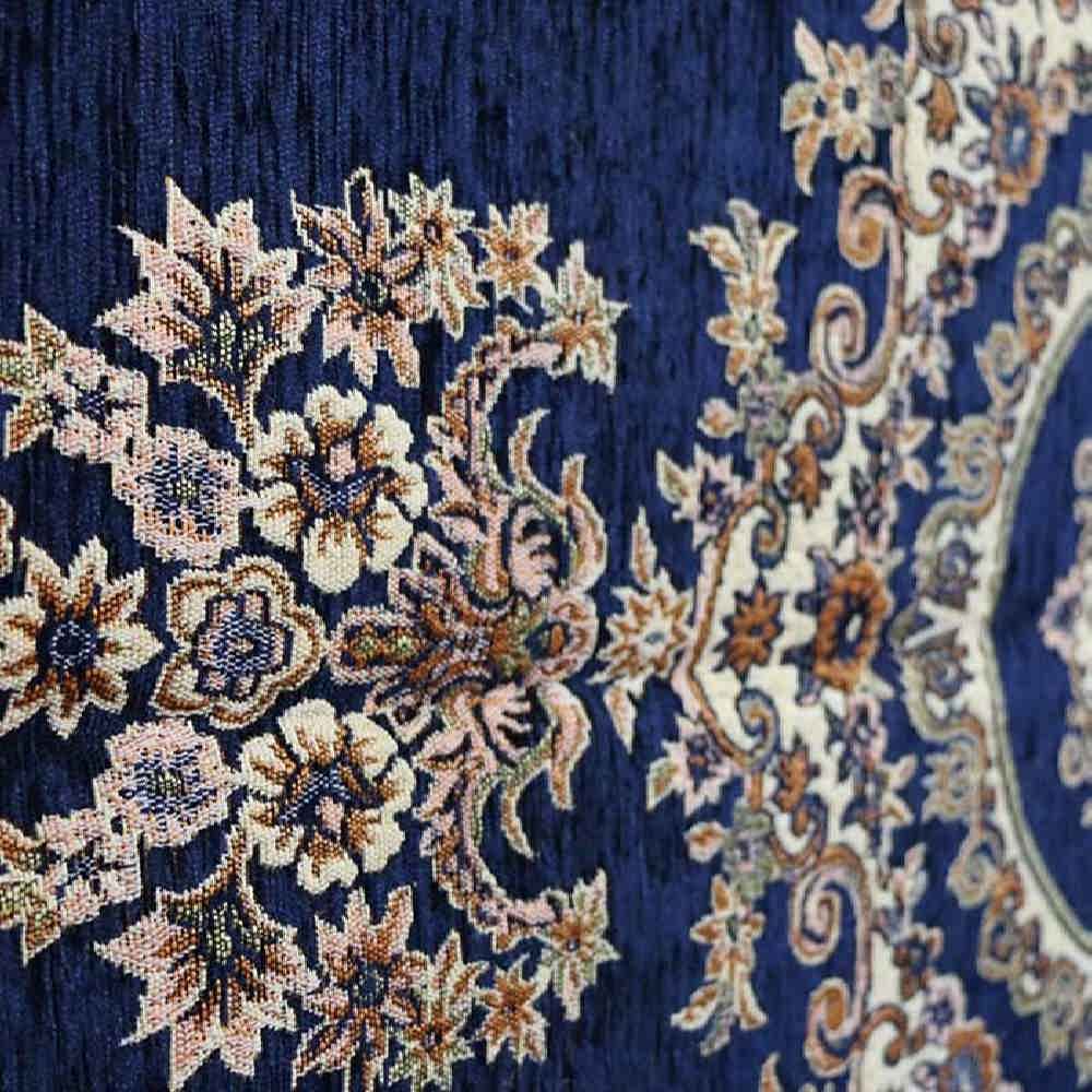 Navy blue Persian Floor Mat Model Goharan ShopiPersia