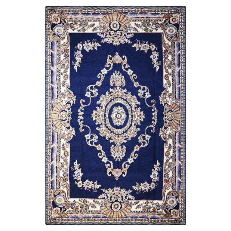 Persian Rug-Inspired Polyester Woven Floor Mat Khesht - ShopiPersia