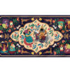 Persian Elegance Blue Velvet Table Runner Ardeshir