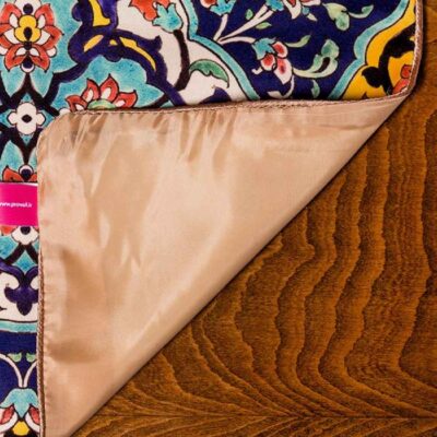 Persian Elegance Blue Velvet Table Runner Sayeh