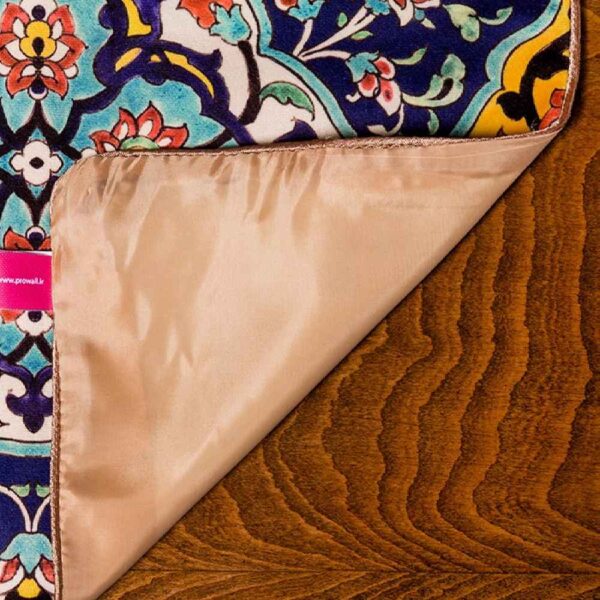 Persian Blue Velvet Table Runner Model Sayeh