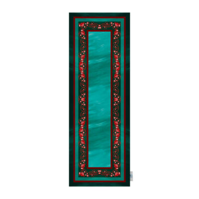 Persian Elegance Turquois Velvet Table Runner Yalda