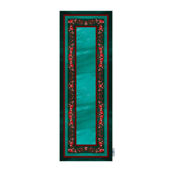 Persian Blue Velvet Table Runner Model Yalda