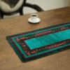 Persian Elegance Turquois Velvet Table Runner Yalda