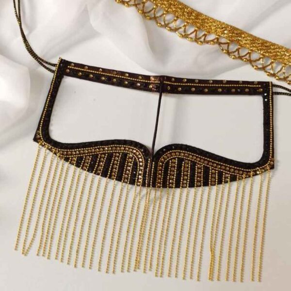 Handcrafted Rhinestone Battoulah Mask - Gulf Burqa Sana Model