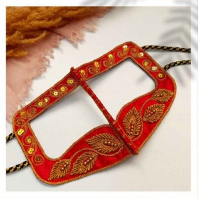 Handcrafted Embroidered Battoulah Mask – Gulf Burqa Zina Model
