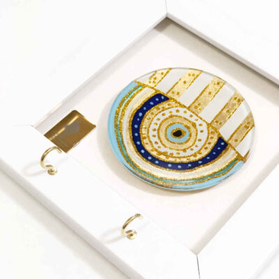 Decorative Wall Key Holder with the Deign Cheshm Nazar N24