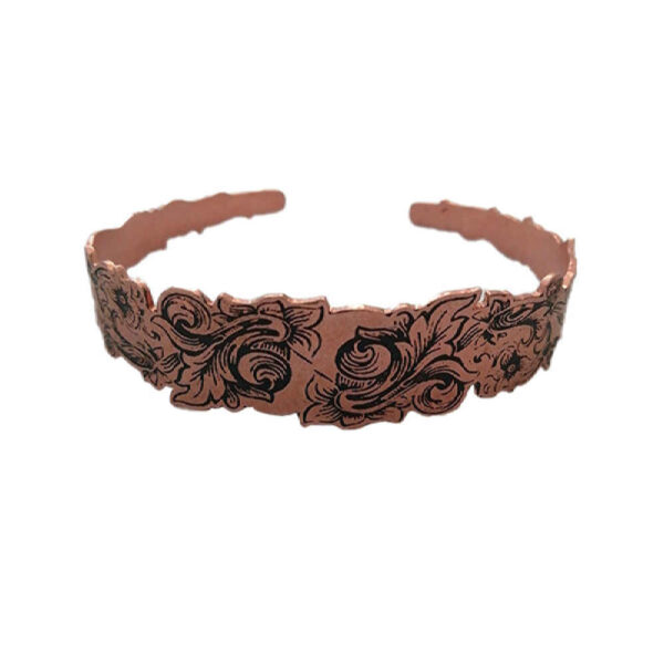 Artistic Copper Bracelet – Floral Affirmation Style