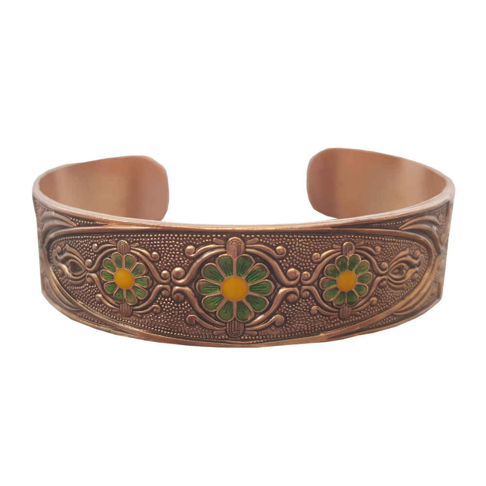 Persian Copper Bracelet Affirmation - lotus