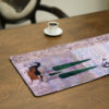 Persian Elegance Cream Velvet Table Runner Khosro Parviz