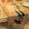 Persian Elegance Cream Velvet Table Runner Khosro Parviz