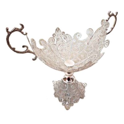 Persian Filigree Decorative Bowl – Artisan-Crafted Tooran Design