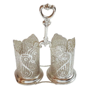 Persian Filigree Silver Spoon Holder Model Hami