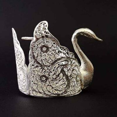 Persian Filigree Silver Spoon Holder Model Jeyran